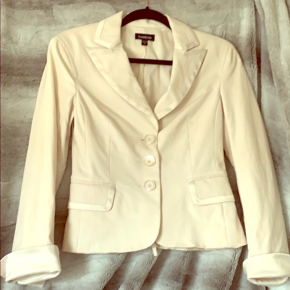 bebe cream white Blazer